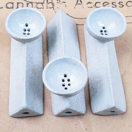 LIGHT BLUE CERAMIC PIPES BY HIGH NOON ON THE 9TH CLOUD CANNABIS ACCESSORIES SHOP LOGO BACKGROUND