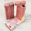 CEDAR WOOD DUGOUT WITH THE 9TH CLOUD LOGO WITH GLASS PIPE ON THE 9TH CLOUD CANNABIS ACCESSORIES LOGO BACKGROUND